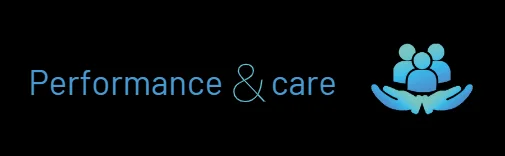 Logo Performance and Care fond noir